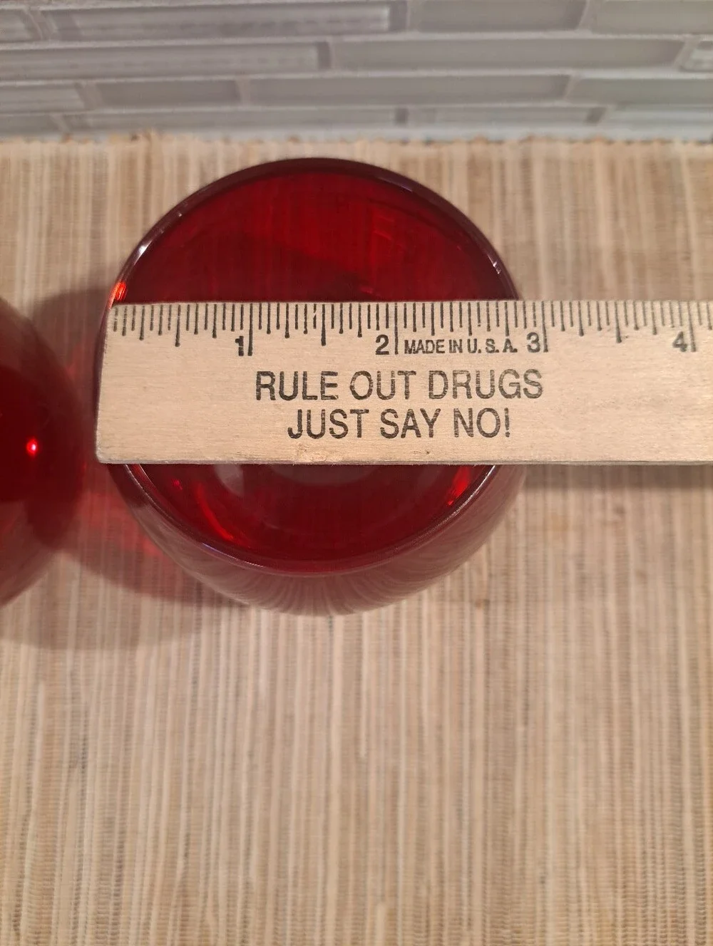 Crate & Barrel Diva Ruby Red Glass Votive Candle Holders Pair Made In Poland